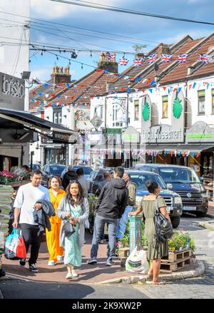 St Mark's Road in Easton, Bristol, Großbritannien Stockfoto