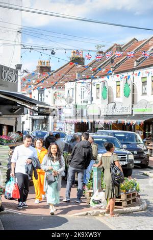 St Mark's Road in Easton, Bristol, Großbritannien Stockfoto