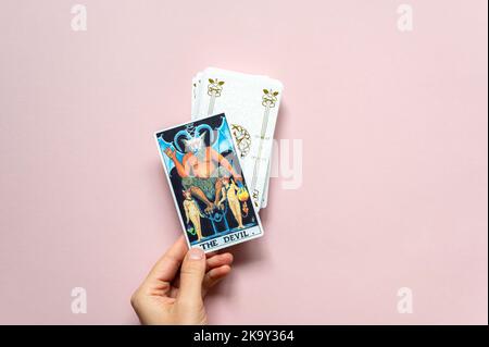Die klassische Karte von Rider Waite Deck Stockfoto