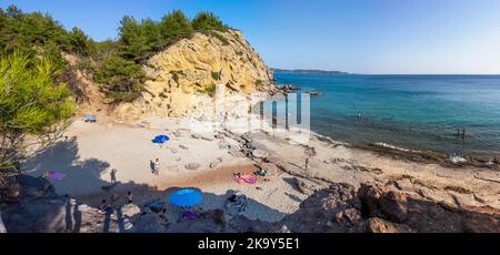 Strand von Metalia; Insel Thassos, Griechenland Stockfoto