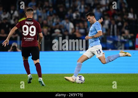 Rom, Italien. 30. Oktober 2022. Alessio Romagnoli (SS Lazio) während der Italienischen Fußball-Liga Ein 2022/2023 Spiel zwischen SS Lazio und US Salernitana im Olimpic Stadium in Rom am 30. Oktober 2022. Kredit: Unabhängige Fotoagentur/Alamy Live Nachrichten Stockfoto