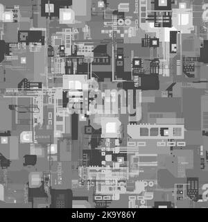 SCIFI-Verschiebungskarte für 3D-Textur Stockfoto