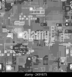 SCIFI-Verschiebungskarte für 3D-Textur Stockfoto