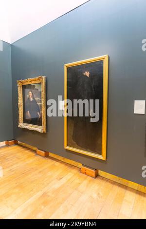 Harmony in Black: Miss Ethel Philip von James Abbott McNeill Whistler (1834–1903) in der Huntarian Art Gallery, Glasgow, Schottland, Großbritannien. Stockfoto