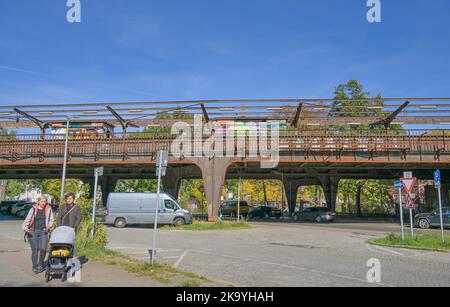 Siemensbahn, stillgelegter Bahnhof Siemenstadt, Siemensstadt, Spandau, Berlin, Deutschland Stockfoto