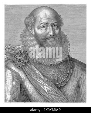 Porträt von Maximilian de Betune (1560-1641), Graf von Sully, französischer Staatsmann (Minister für Finanzen, Wirtschaft, Landwirtschaft und öffentliche Arbeiten) unter König Stockfoto