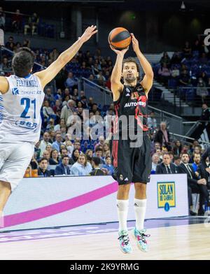 Madrid, Spanien. 30. Oktober 2022. 30.. Oktober 2022; Wizink Center; Madrid; Spanien; Liga Endesa ACB; Real Madrid vs Carplus Fuenlabrada; Sergio Llull (Madrid) 900/Cordon Press Credit: CORDON PRESS/Alamy Live News Stockfoto