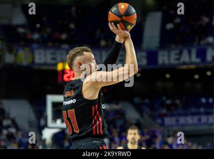 Madrid, Spanien. 30. Oktober 2022. 30.. Oktober 2022; Wizink Center; Madrid; Spanien; Liga Endesa ACB; Real Madrid vs Carplus Fuenlabrada; Dzanan Musa (Madrid) 900/Cordon Press Credit: CORDON PRESS/Alamy Live News Stockfoto