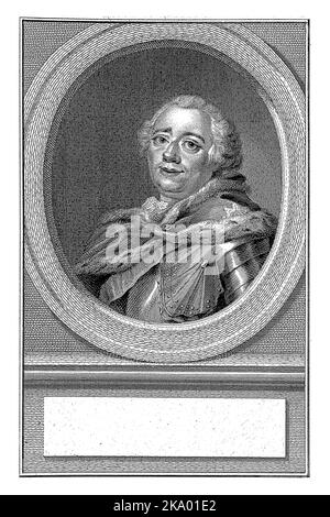 Porträt von Wilhelm IV., Prinz von Oranien-Nassau, Jacob Houbraken, nach Mutsart, nach Aert Schouman, 1757 - 1759 Stockfoto