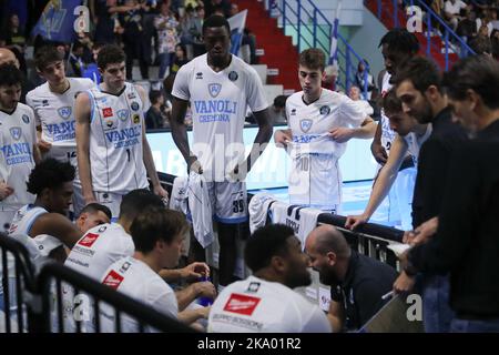 PalaRadi, Cremona, Italien, 30. Oktober 2022, Vanoli Cremona während der Vanoli Basket Cremona gegen Kienergia Rieti - Italienische Basketball Serie A2 Men Championship Stockfoto