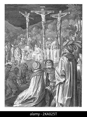 Kreuzigung Christi, Nicolaes de Bruyn, 1618 Stockfoto