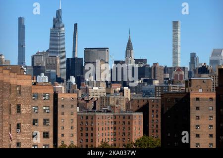 Lower East Side und Midtown Skyline, Manhattan, New York Stockfoto