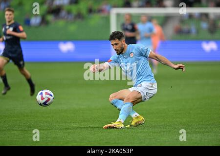 Melbourne, Australien. 30. Oktober 2022. Melbourne City / Wellington Phoenix, Matthew Leckie im AAMI Park. Stockfoto