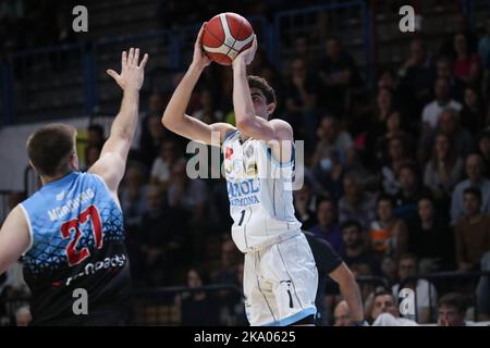 PalaRadi, Cremona, Italien, 30. Oktober 2022, Filippo Gallo (Vanoli Cremona) während der Vanoli Basket Cremona gegen Kienergia Rieti - Italienische Basketball Serie A2 Men Championship Stockfoto