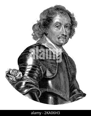 Porträt von Johan Maurits im Kreis. Stockfoto