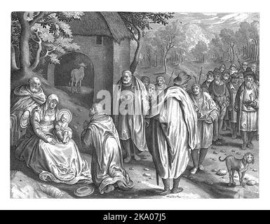 Anbetung der Könige, Nicolaes de Bruyn, 1643 Stockfoto