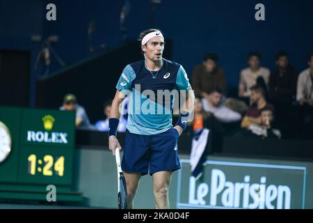 Paris, Frankreich. 30. Oktober 2022. Geoffrey Blancaneaux aus Frankreich während des Rolex Paris Masters, ATP Masters 1000 Tennisturniers, am 30. Oktober 2022 in der Accor Arena in Paris, Frankreich. Foto von Victor Joly/ABACAPRESS.COM Quelle: Victor Joly/Alamy Live News Stockfoto