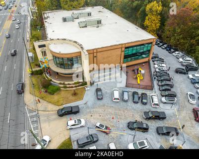 Atlanta, Georgia Vereinigte Staaten - 10312022: Luftaufnahme der brasilianer, die für die Präsidentschaftswahl gestimmt haben Stockfoto