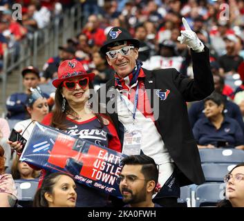 Houston, Texas, USA. 30. Oktober 2022: Texaner-Fans während eines NFL-Spiels zwischen den Texanern und den Titanen am 30. Oktober 2022 in Houston. (Bild: © Scott Coleman/ZUMA Press Wire) Bild: ZUMA Press, Inc./Alamy Live News Stockfoto