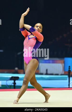 Women’s Qualifications, Liverpool, Italien, 30. Oktober 2022, ANDRADE Rebeca (BRA) Boden während der Turn-Weltmeisterschaften - Qualifikation der Frauen - Gymnastik Stockfoto