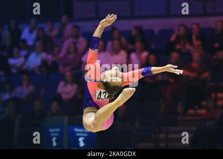 Women’s Qualifications, Liverpool, Italien, 30. Oktober 2022, SARAIVA Flavia (BRA) Boden während der Turn-Weltmeisterschaften - Qualifikation der Frauen - Gymnastik Stockfoto