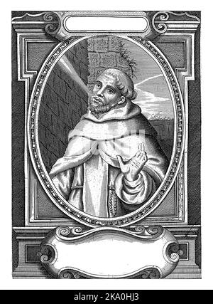 Porträt des heiligen Johannes a Cruce, mystischer Dichter und Kirchenlehrer. Stockfoto