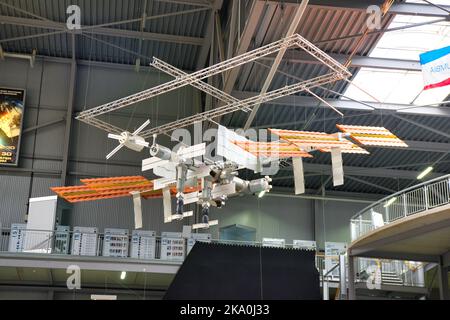 SPEYER, DEUTSCHLAND - OKTOBER 2022: sowjetisch-russische internationale Raumstation im Technikmuseum Speyer. Stockfoto