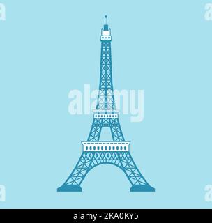 Eiffelturm - Frankreich , Paris | weltberühmte Gebäude Vektor-Illustration Stock Vektor