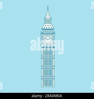 Big ben - UK, London | Weltberühmte Gebäude Vektorgrafik Stock Vektor