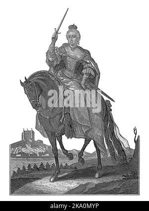 Porträt von Maria Theresia, Martin Engelbrecht, 1745 - 1756 Stockfoto
