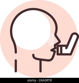 Allergiespray, Illustration oder Symbol, Vektor auf weißem Hintergrund. Stock Vektor