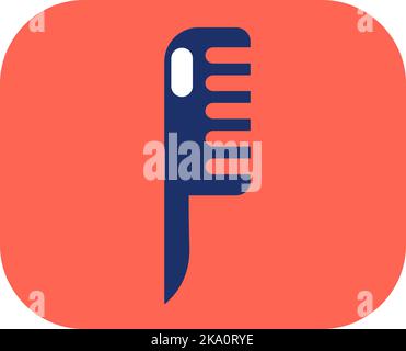 Friseursalon, Illustration oder Symbol, Vektor auf weißem Hintergrund. Stock Vektor