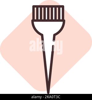 Schönheitsfärbung, Illustration oder Symbol, Vektor auf weißem Hintergrund. Stock Vektor