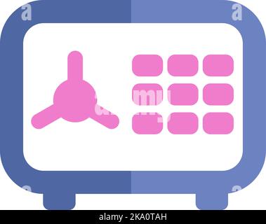 Banksafe, Illustration oder Symbol, Vektor auf weißem Hintergrund. Stock Vektor
