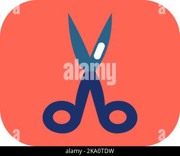 Friseurladen Schere, Illustration oder Symbol, Vektor auf weißem Hintergrund. Stock Vektor