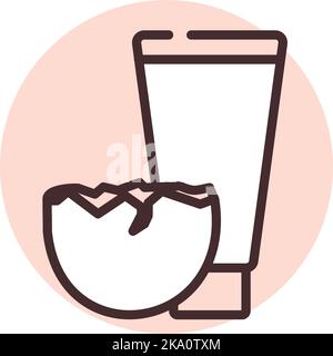 Beauty-Creme, Illustration oder Symbol, Vektor auf weißem Hintergrund. Stock Vektor