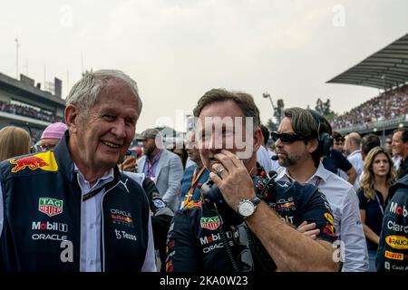 Mexiko-Stadt, Mexiko, 31.. Oktober 2022, Christian Horner am Renntag, Runde 20 der Formel-1-Meisterschaft 2022. Kredit: Michael Potts/Alamy Live Nachrichten Stockfoto