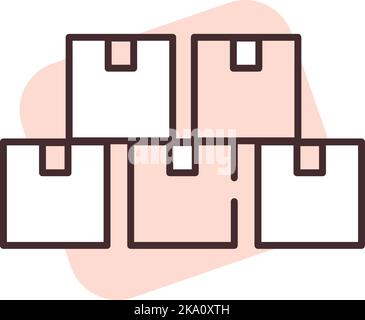 Lieferparkel, Illustration oder Symbol, Vektor auf weißem Hintergrund. Stock Vektor