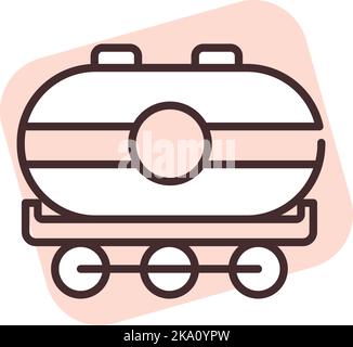 Kraftstoff, Illustration oder Symbol, Vektor auf weißem Hintergrund. Stock Vektor