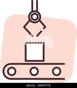 Lieferparkel, Illustration oder Symbol, Vektor auf weißem Hintergrund. Stock Vektor