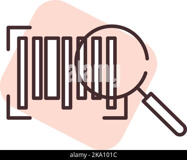 Barcode, Illustration oder Symbol, Vektor auf weißem Hintergrund. Stock Vektor