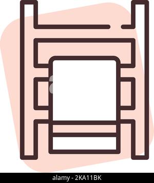 Home Textil Handtuch Trockner, Illustration oder Symbol, Vektor auf weißem Hintergrund. Stock Vektor