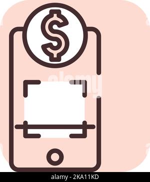 QR-Code, Illustration oder Symbol, Vektor auf weißem Hintergrund. Stock Vektor