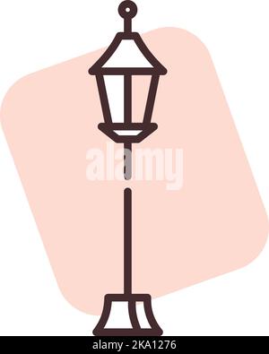 Licht Außenleuchte, Illustration oder Symbol, Vektor auf weißem Hintergrund. Stock Vektor