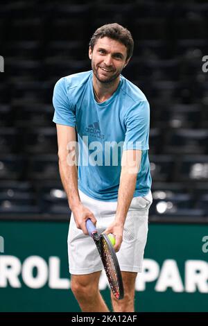 Gilles Simon von Frankreich während des Rolex Paris Masters, ATP Masters 1000 Tennisturniers, am 30. Oktober 2022 in der Accor Arena in Paris, Frankreich. Foto von Victor Joly/ABACAPRESS.COM Stockfoto