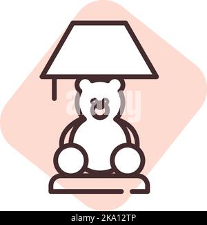 Helle Babylampe, Illustration oder Symbol, Vektor auf weißem Hintergrund. Stock Vektor