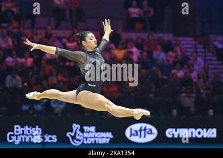 Women’s Qualifications, Liverpool, Italien, 30. Oktober 2022, Manila Esposito (ITA) Boden während der Turn-Weltmeisterschaften - Qualifikation der Frauen - Gymnastik Stockfoto