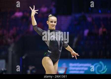 Women’s Qualifications, Liverpool, Italien, 30. Oktober 2022, Alice D'Amato (ITA) Boden während der Turn-Weltmeisterschaften - Qualifikation der Frauen - Gymnastik Stockfoto