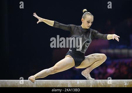 Women’s Qualifications, Liverpool, Italien, 30. Oktober 2022, Alice D'Amato (ITA) Beam während der Turn-Weltmeisterschaften - Qualifikation der Frauen - Gymnastik Stockfoto