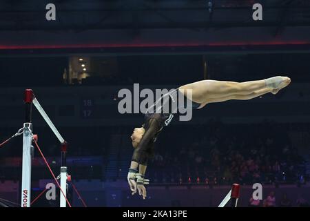 Women’s Qualifications, Liverpool, Italien, 30. Oktober 2022, Giorgia Villa (ITA) UB während der Turn-Weltmeisterschaften - Qualifikation der Frauen - Gymnastik Stockfoto